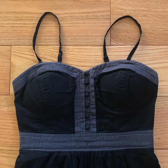 American Eagle Button Up Dress Black - Picture 2 of 4